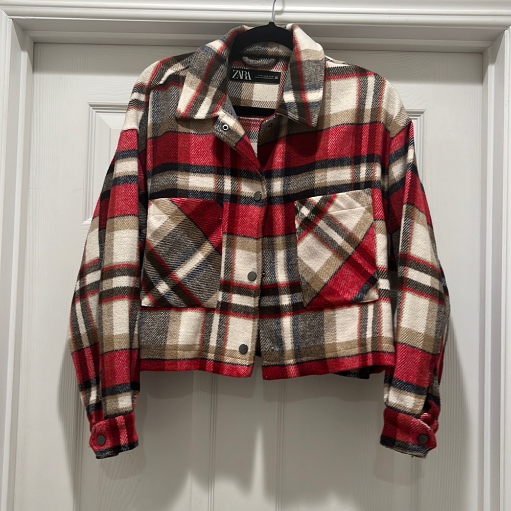 Zara Polyester Button Up Front Pockets Jacket, Me… - image 1